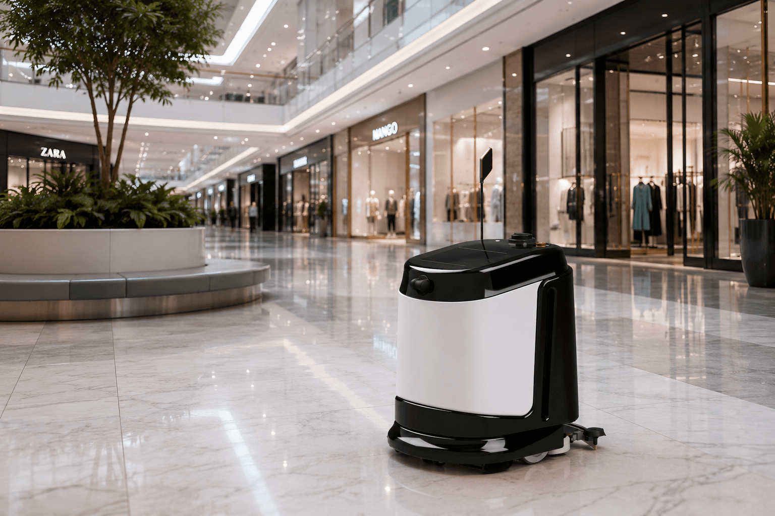 Роботизация уборки торгового центра: Cleanbotics 600